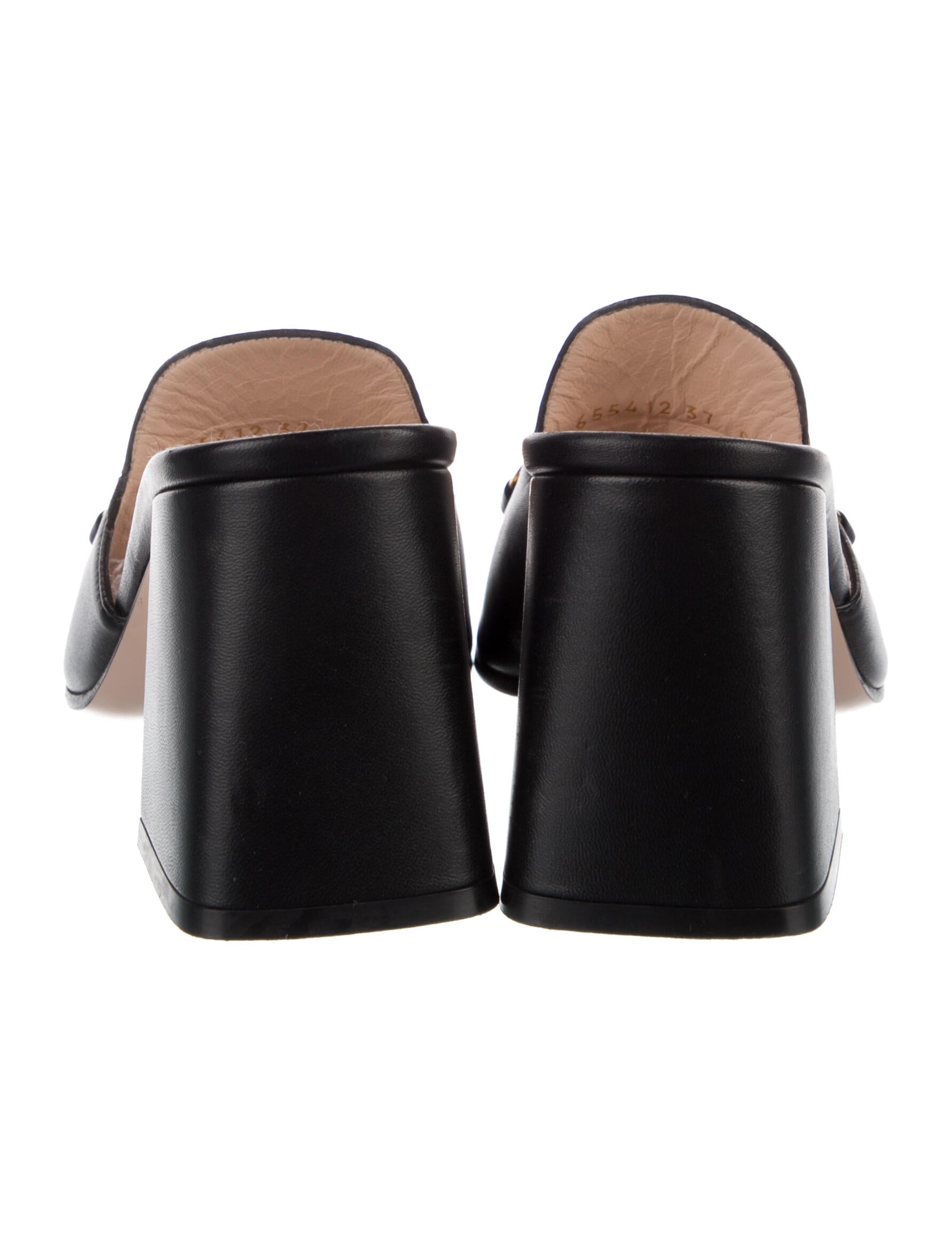 Gucci Horsebit Accent Leather Mules
